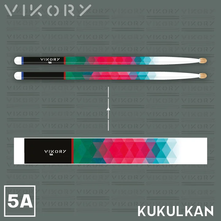Design des baguettes de batterie VIKORY KUKULKAN 5A