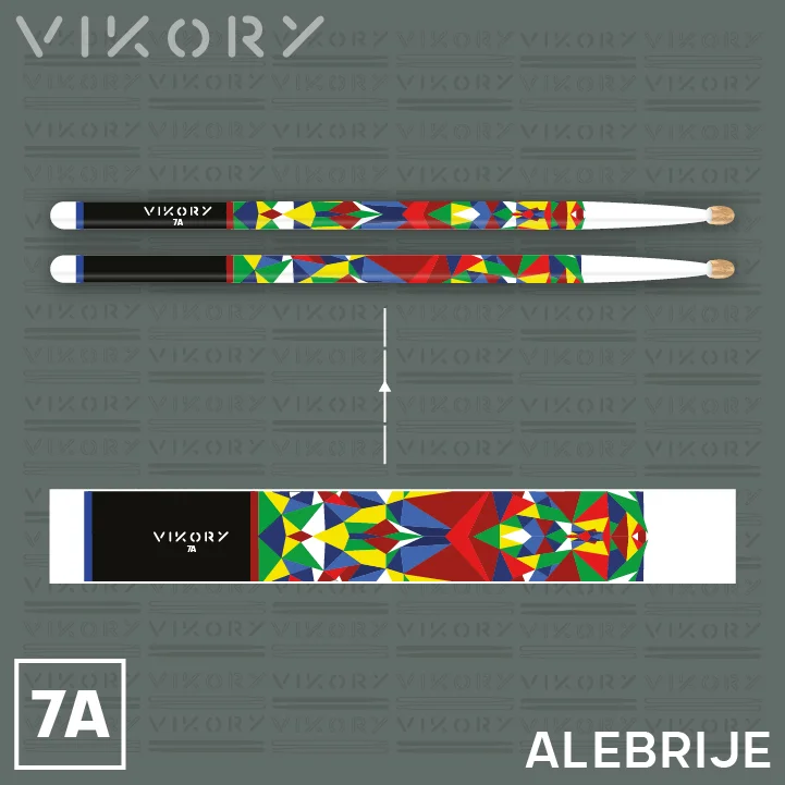 Design des baguettes de batterie VIKORY ALEBRIJE 7A