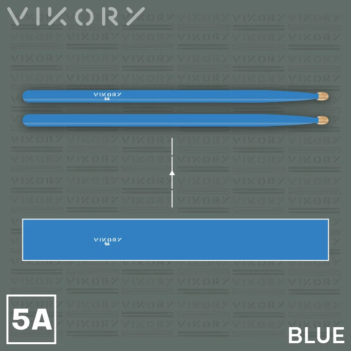 Design de la paire de baguettes de batterie Blue 5 A (bleues)