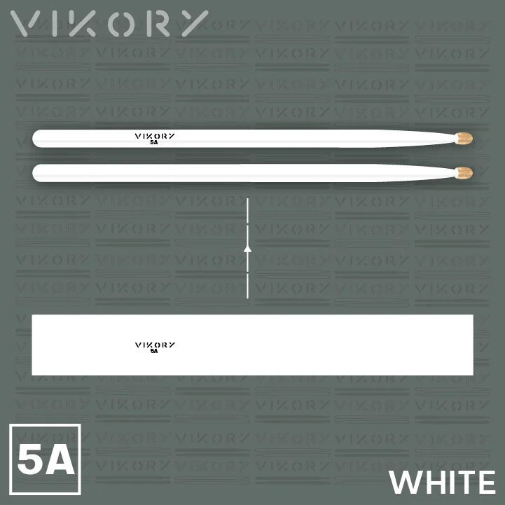 Design de la paire de baguettes de batterie White 5A (blanches)