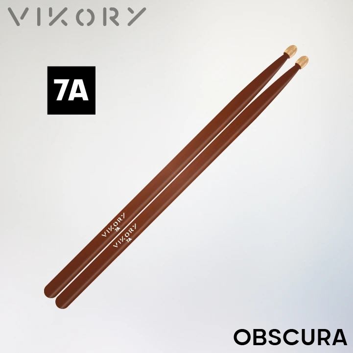 Paire de baguettes de batterie Obscura 7A - Vue diagonale