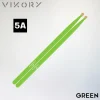 Paire de baguettes de batterie Green 5 A (vertes) - Vue diagonale
