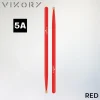 Paire de baguettes de batterie Red 5A (rouges) - Vue haut bas