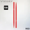 Paire de baguettes de batterie Red 5B (rouges) - Vue haut bas