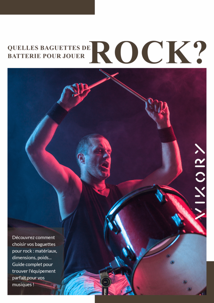 Quelles baguettes de batterie pour jouer du rock